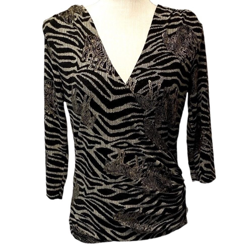 Vintage Zebra long sleeve Top XS